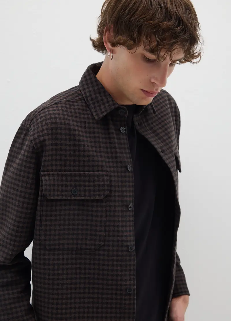 Camicia A Quadri In Puro Cotone Regular Fit, Uomo, Multicolor miniatura 2