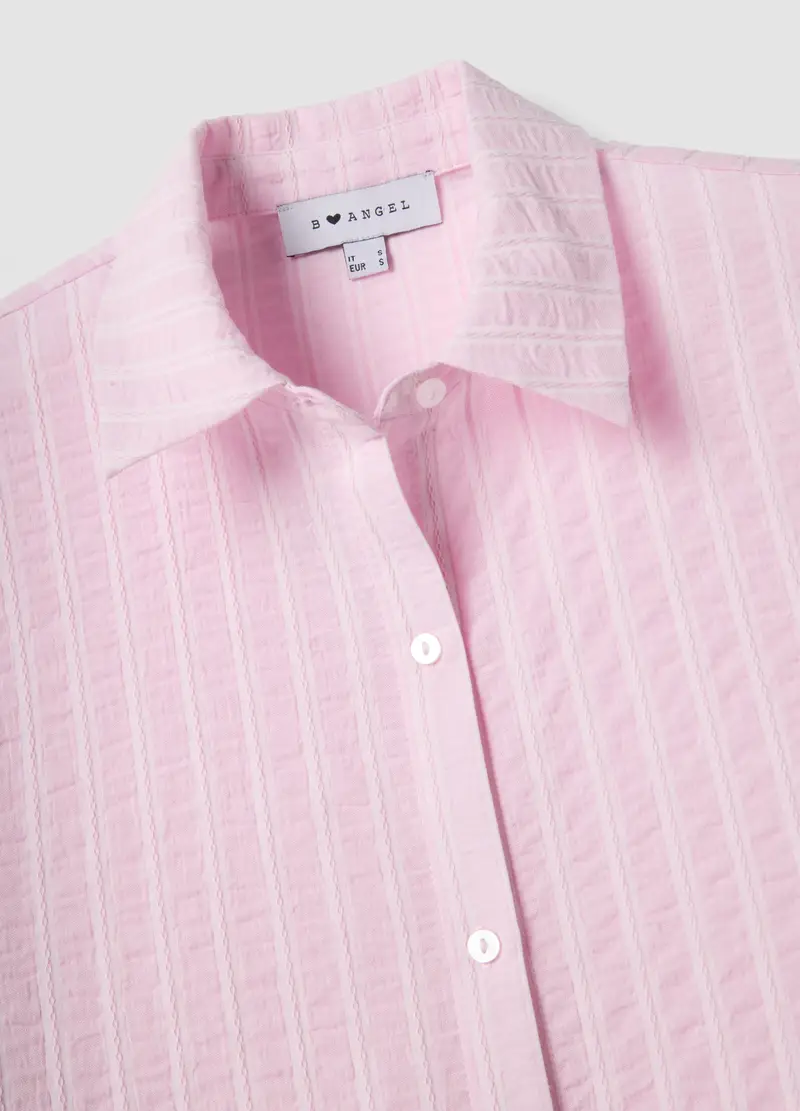 Camicia In Puro Cotone A Righe Multicolor Oversize Fit, Donna, Multicolor miniatura 2