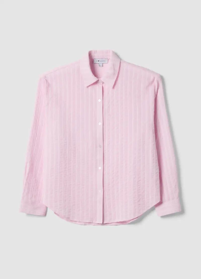 Camicia In Puro Cotone A Righe Multicolor Oversize Fit, Donna, Multicolor