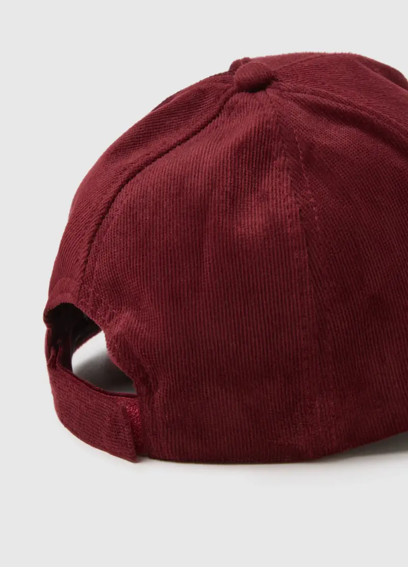 Cappellino Da Baseball In Velluto Rosso, Donna, Rosso miniatura 3