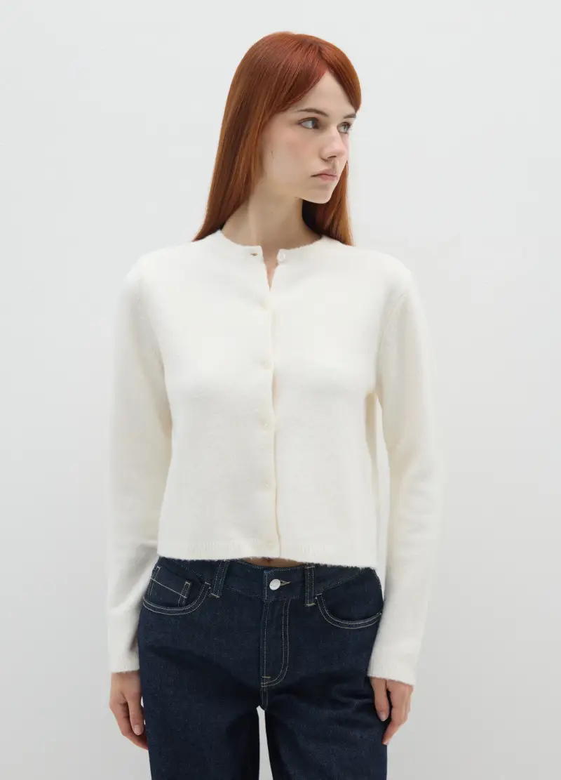 B.ANGEL Cardigan Donna Bianco 3895337 miniatura 2