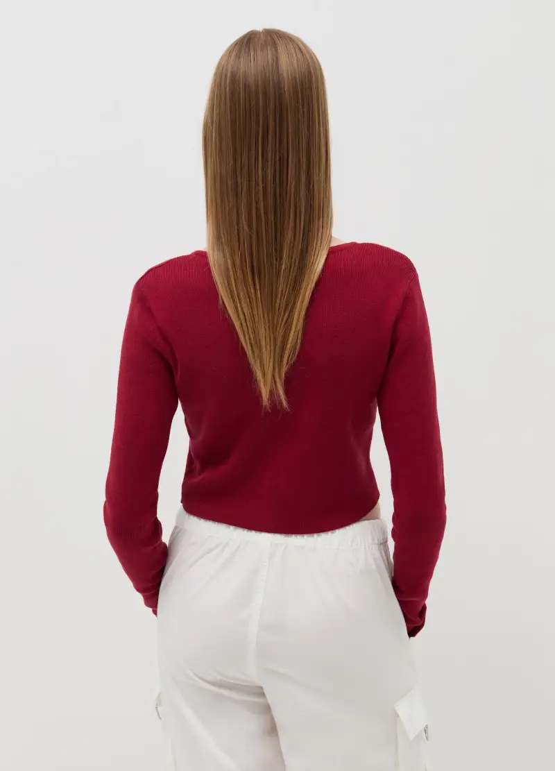 B.ANGEL Cardigan Donna Rosso 4306725 miniatura 3