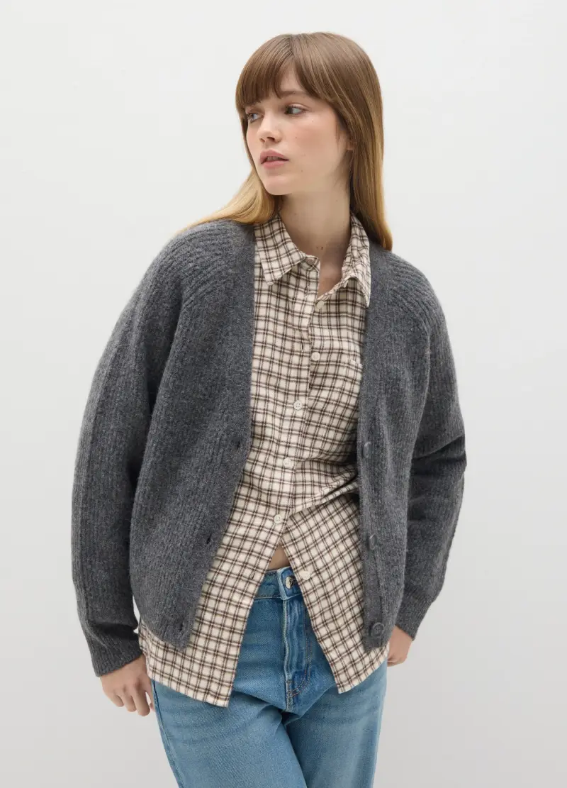 B.ANGEL Cardigan Donna Grigio 3915055 miniatura 2