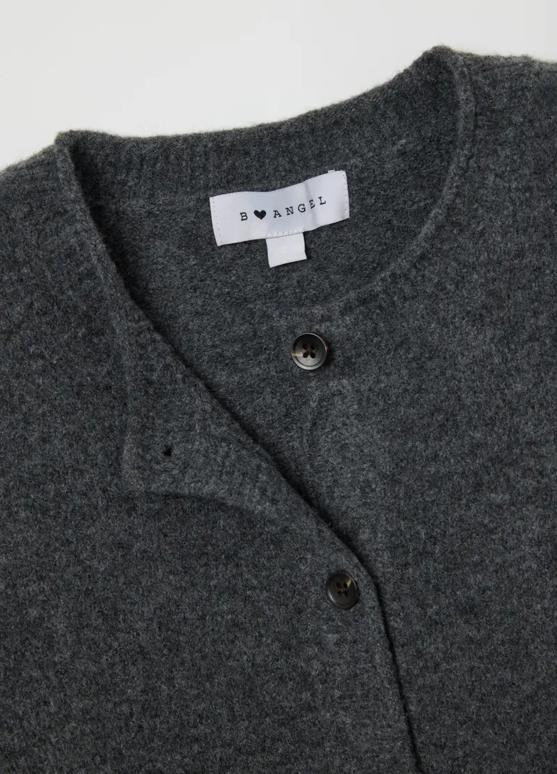 B.ANGEL Cardigan Donna Grigio 3048295 miniatura 2