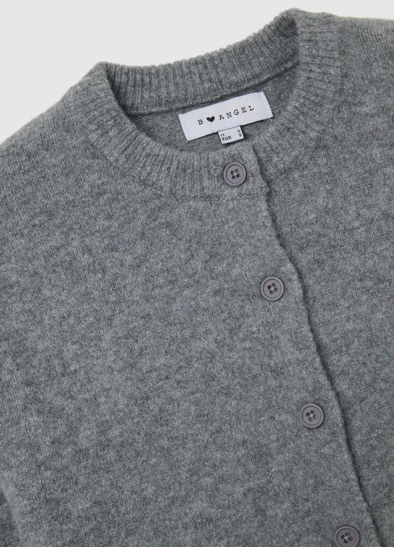 B.ANGEL Cardigan Donna Grigio 3048286 miniatura 2