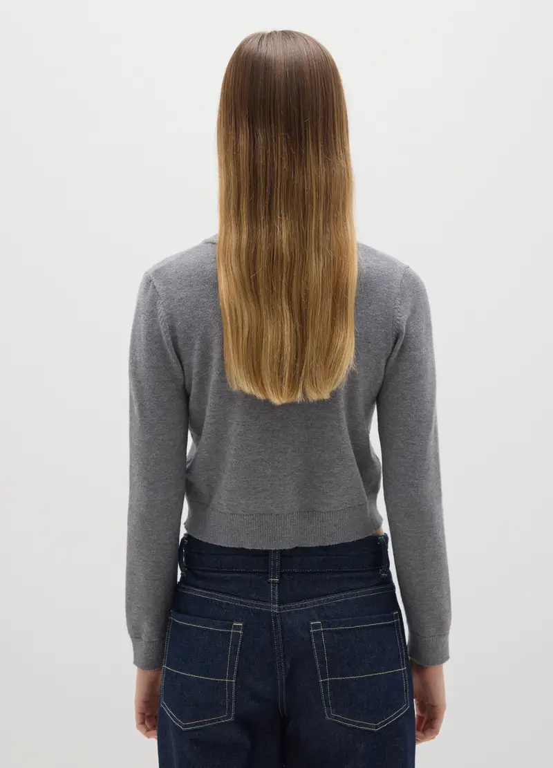 B.ANGEL Cardigan Donna Grigio 4307081 miniatura 3