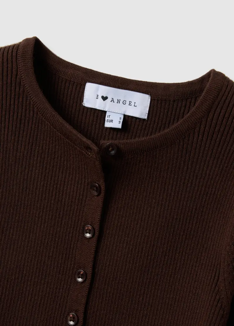 B.ANGEL Cardigan Donna Marrone 4133848 miniatura 2