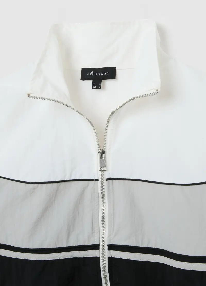 Felpa A Righe Multicolor Relaxed Fit Con Zip, Uomo, Multicolor miniatura 2