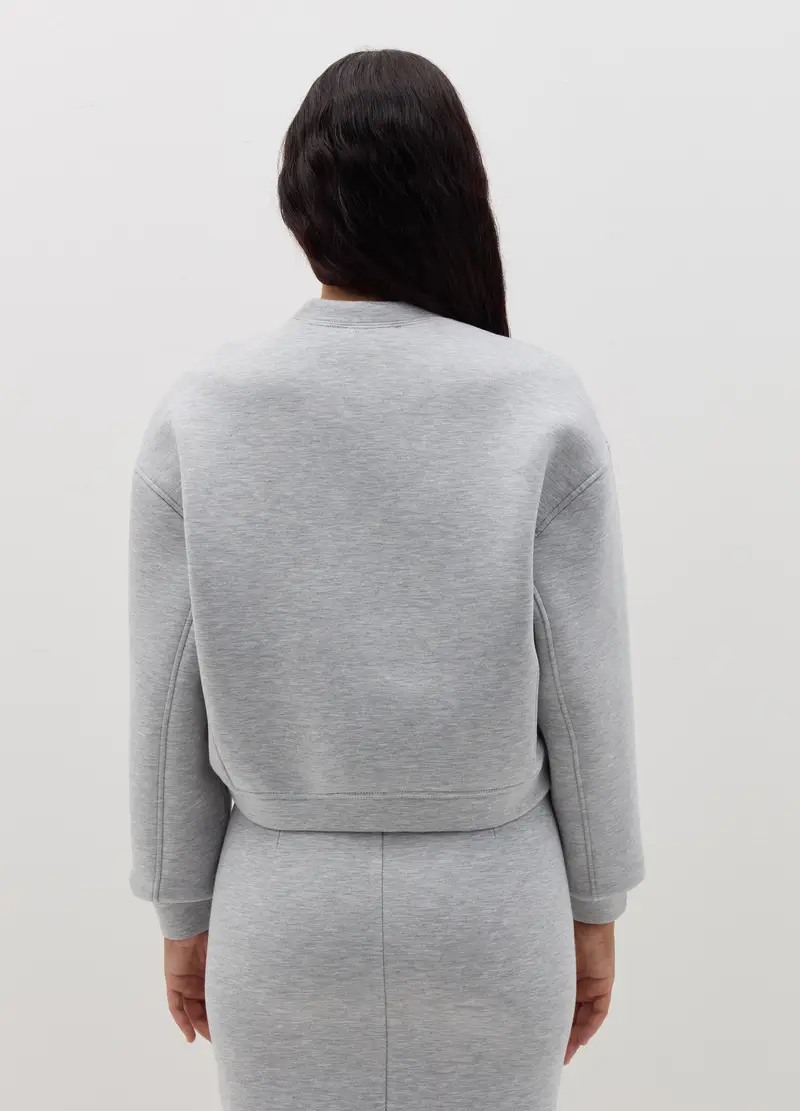 Felpa Girocollo Boxy Fit, Donna, Grigio miniatura 2