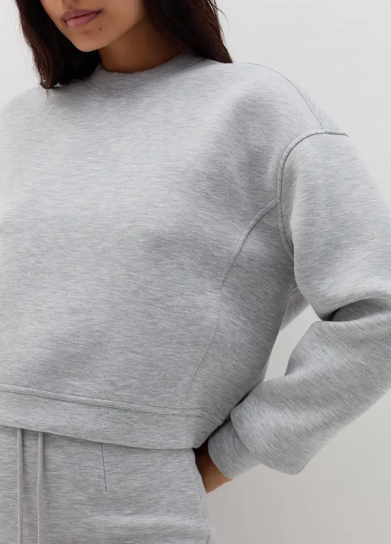 Felpa Girocollo Boxy Fit, Donna, Grigio miniatura 3