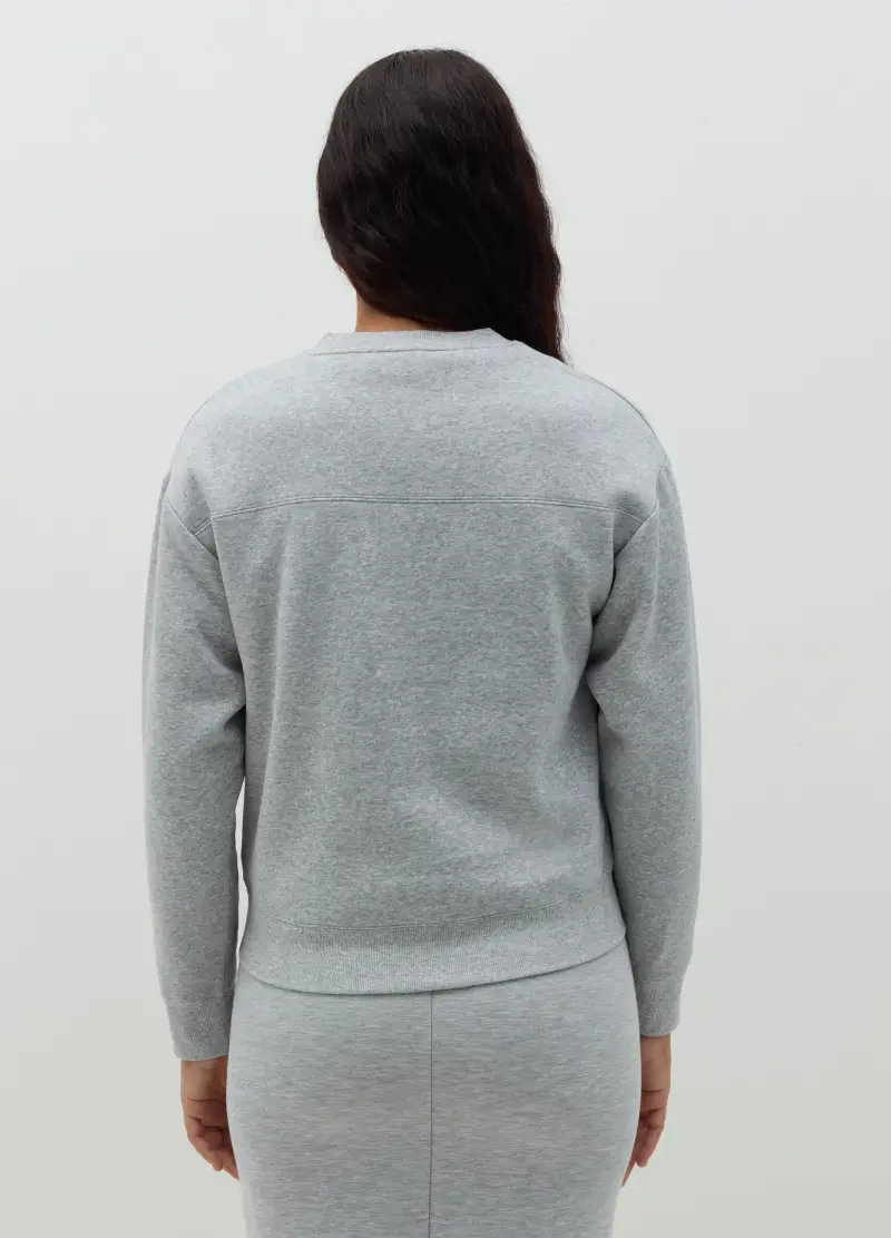 Felpa Girocollo Natalizia, Donna, Grigio miniatura 3