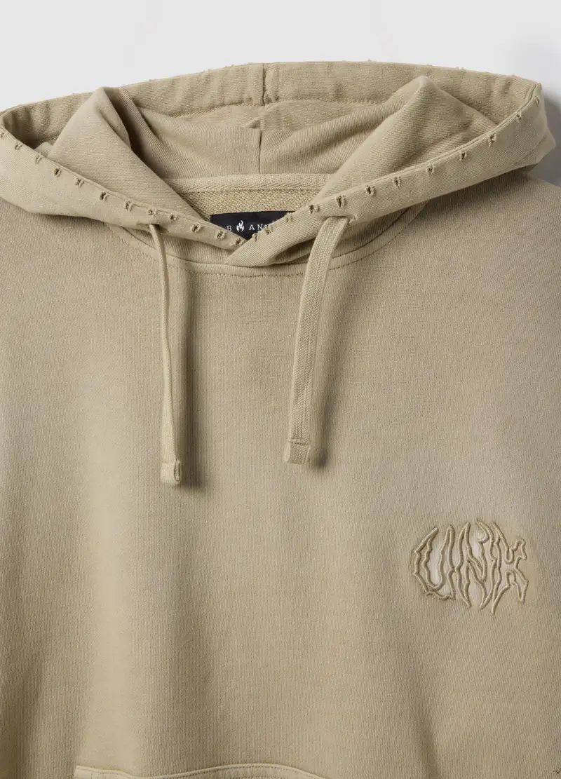 B.angel Felpa Oversize Fit beige in Cotone Uomo miniatura 2