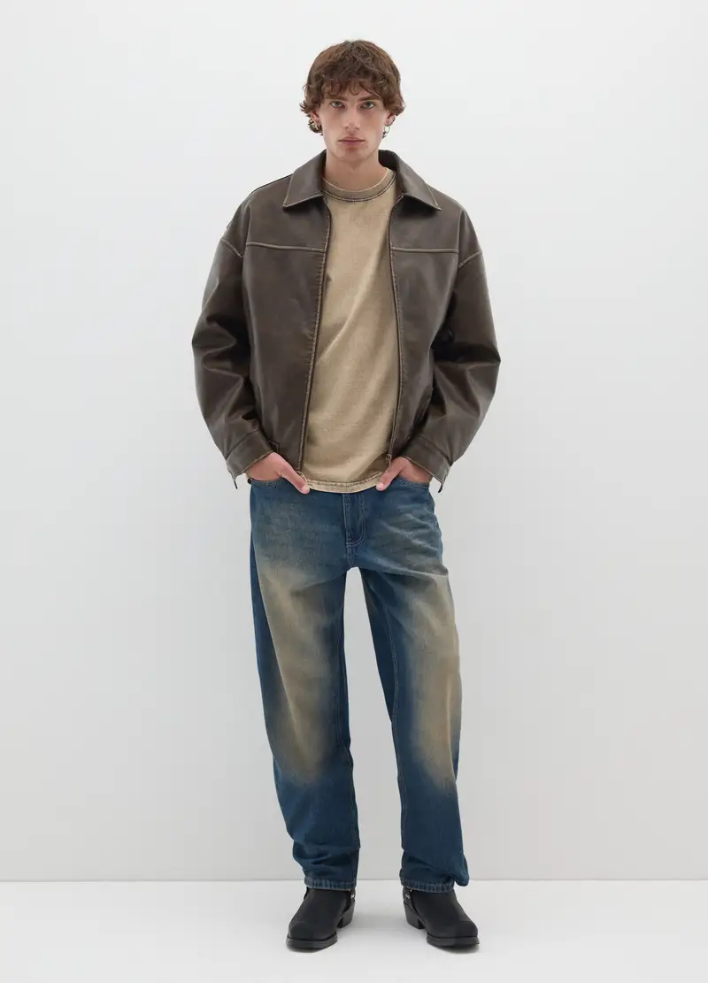 , Giacca Bomber Marrone, Uomo, Marrone miniatura 3