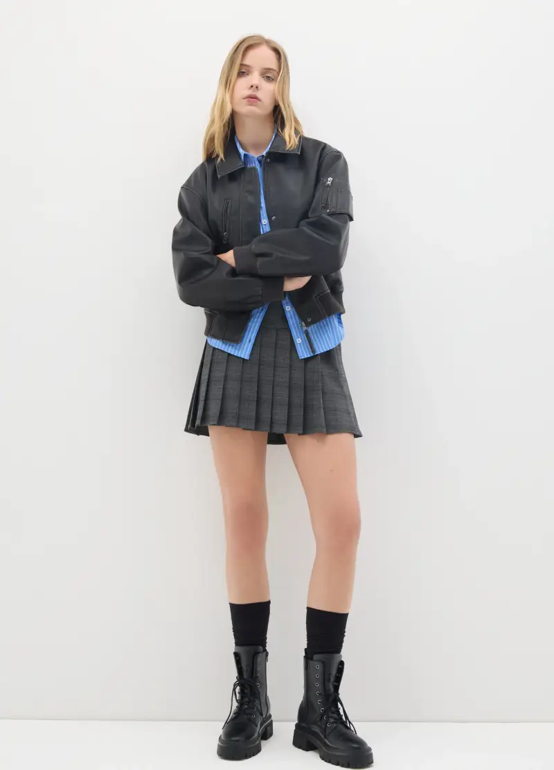 Giacca Bomber Nero Slim Fit, Donna, Multicolor