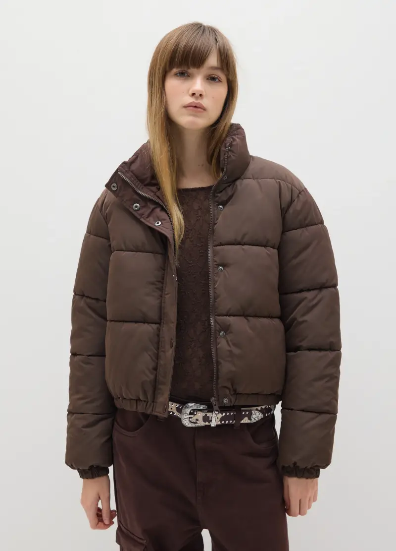 Giacca Imbottita Marrone Vestibilità Oversize, Donna, Marrone miniatura 2