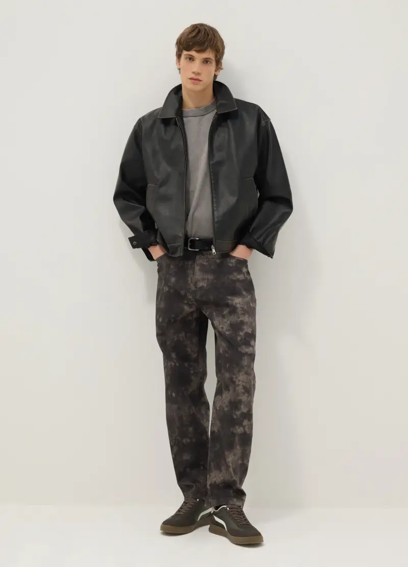 Giacca Imbottita Nera Vestibilità Oversize Con Zip, Uomo, Nero miniatura 2