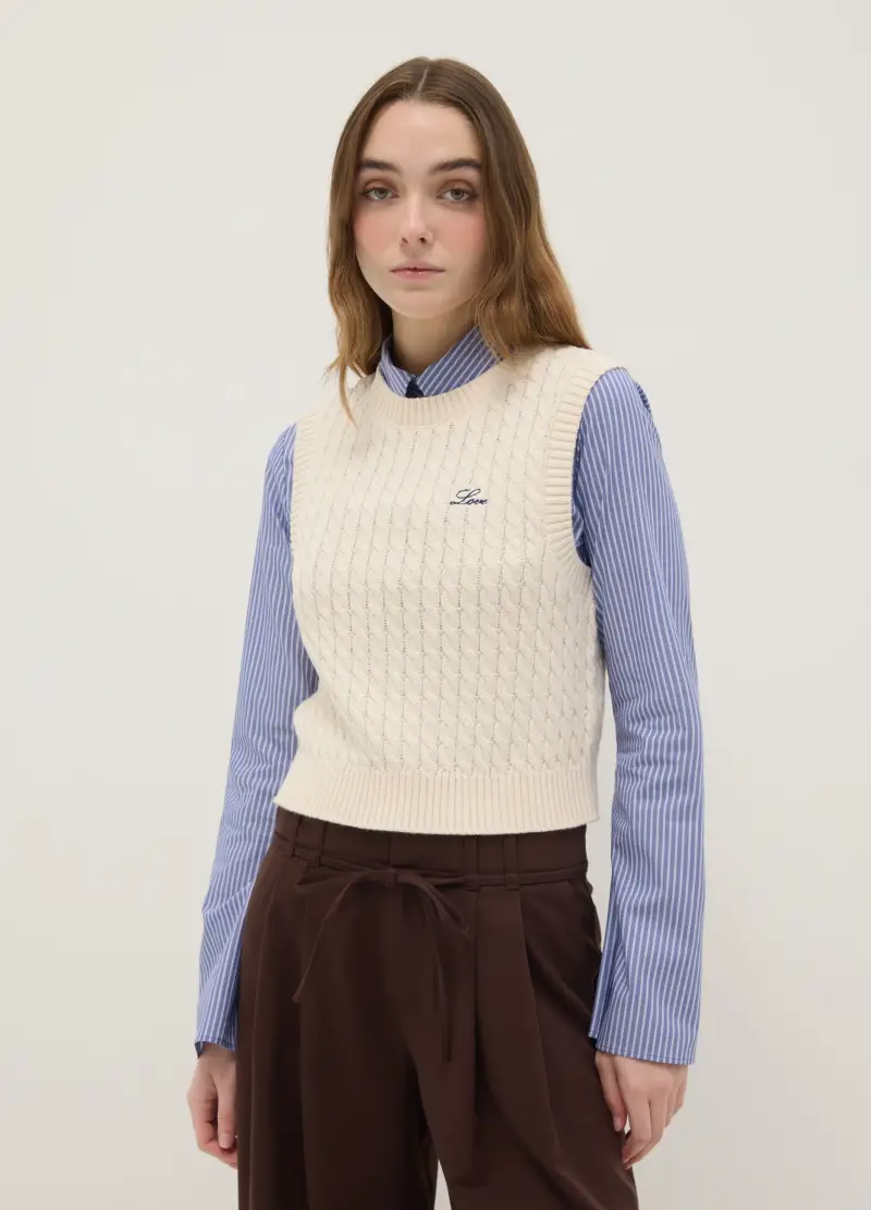 B.ANGEL Gilet Donna Beige 4329404 miniatura 3