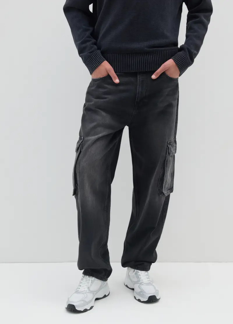B.ANGEL Pantaloni cargo Uomo Nero 4064289 miniatura 2