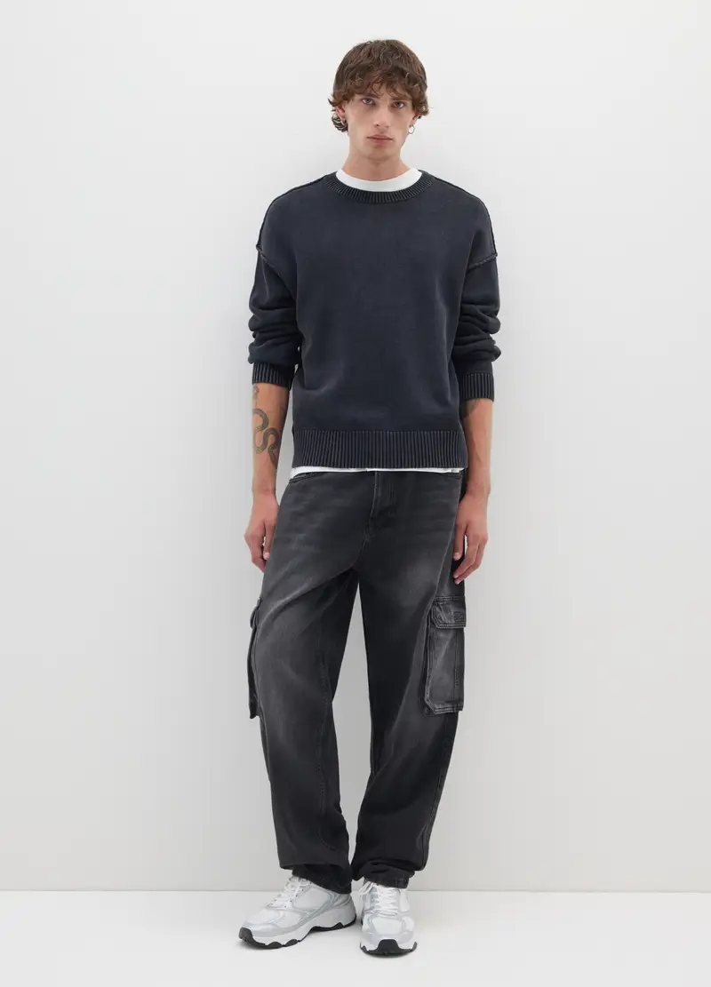 B.ANGEL Pantaloni cargo Uomo Nero 4064289