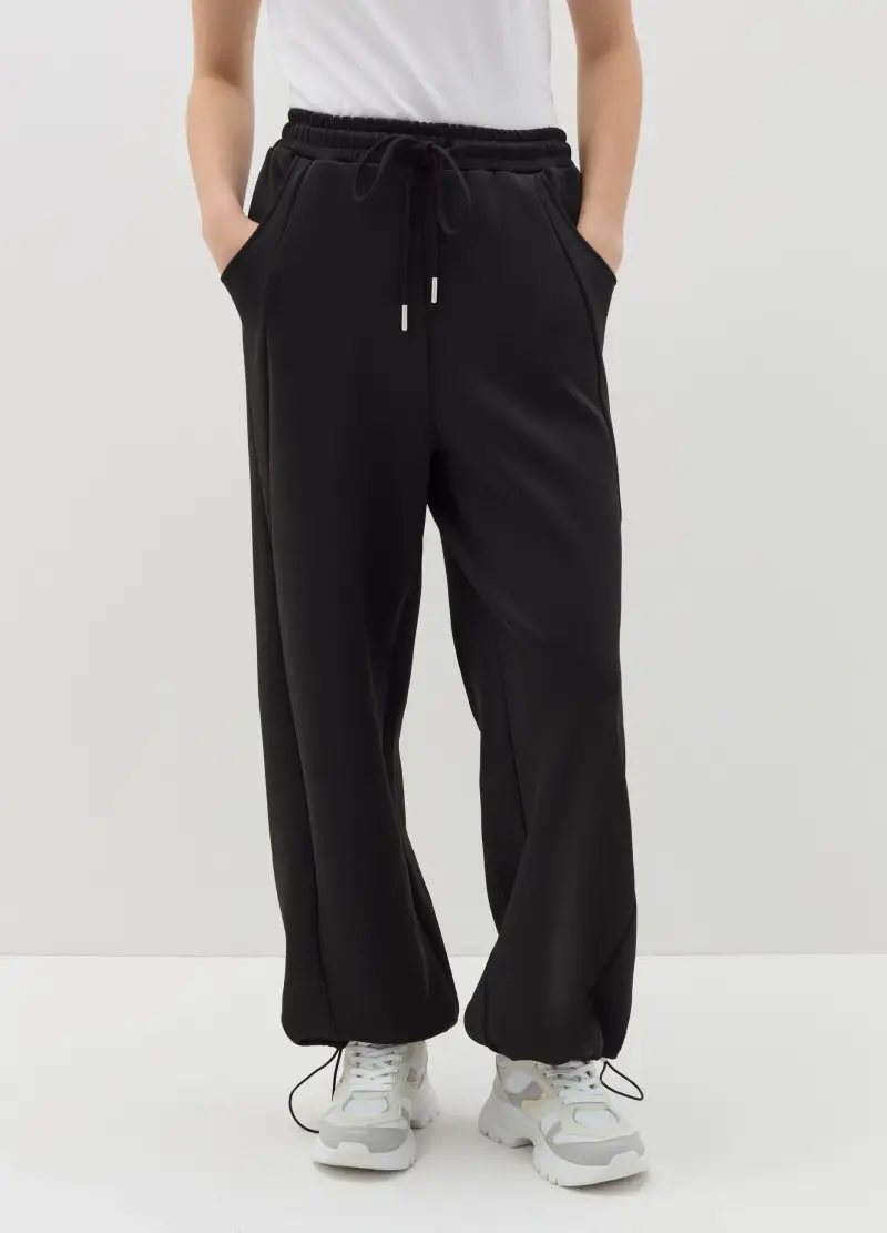 Joggers Con Coulisse, Donna, Nero miniatura 2