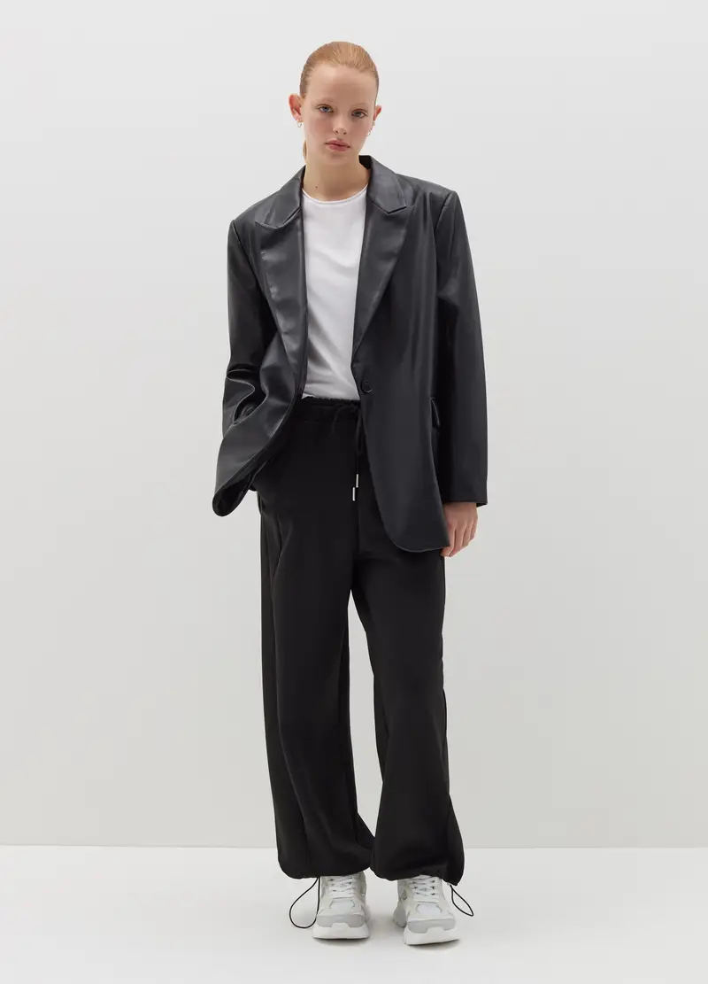 Joggers Con Coulisse, Donna, Nero