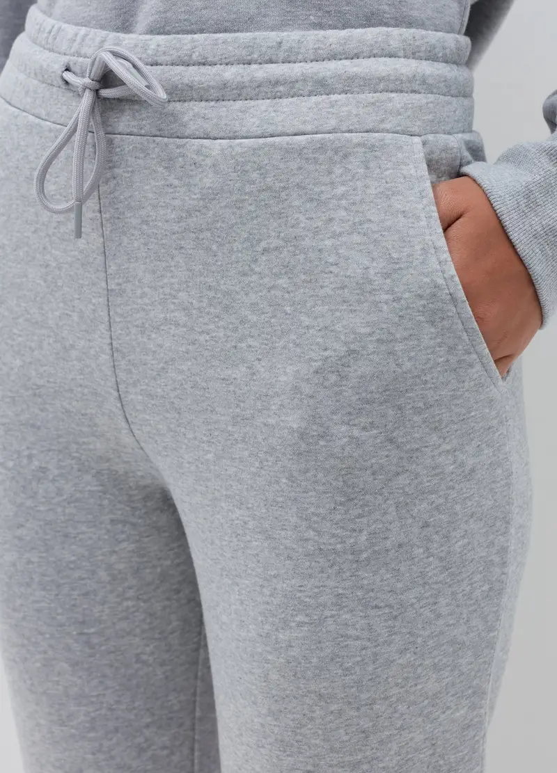 Joggers In Felpa Con Coulisse, Donna, Grigio miniatura 3