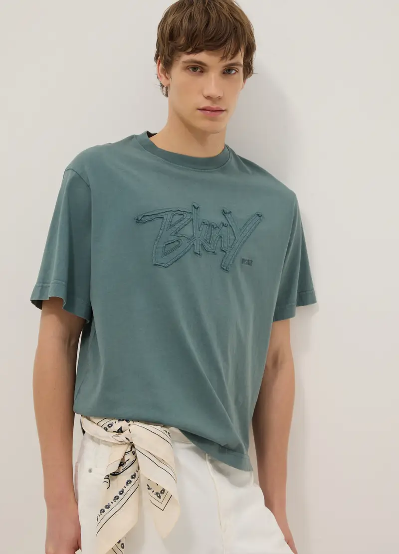 Maglia In Puro Cotone Verde Regular Fit, Uomo, Verde