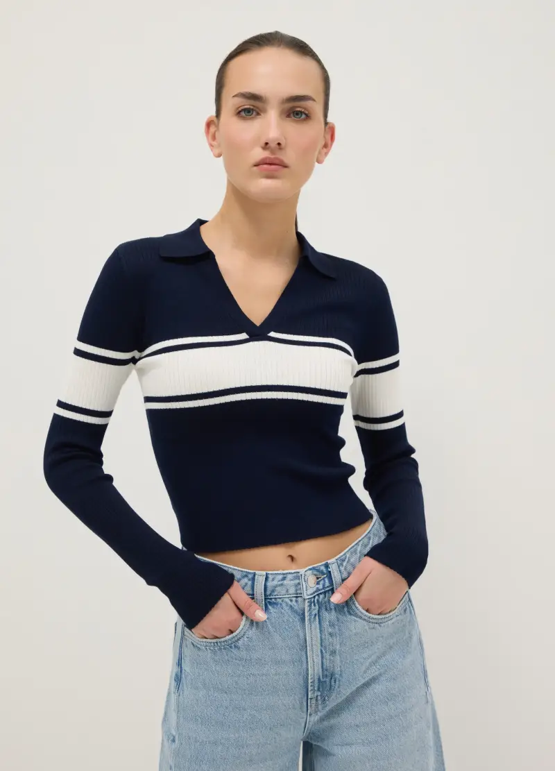 B.ANGEL Polo Donna Blu 4083171 miniatura 3