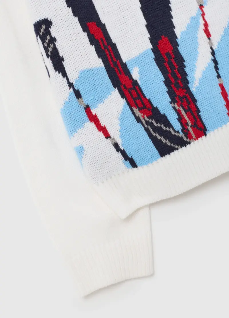 Maglione Multicolor Regular Fit Con Stampa, Uomo, Multicolor miniatura 2