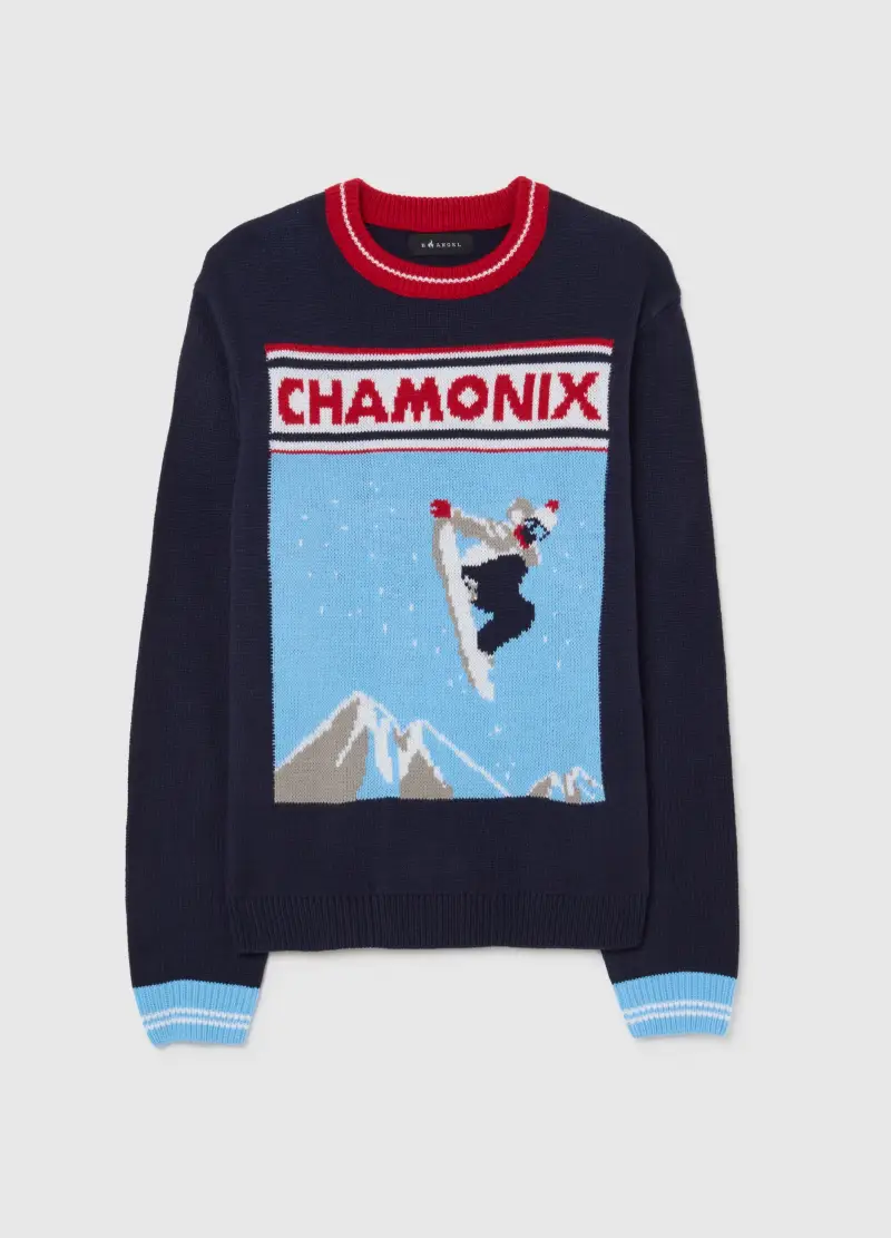 Maglione Multicolor Regular Fit Con Stampa, Uomo, Multicolor