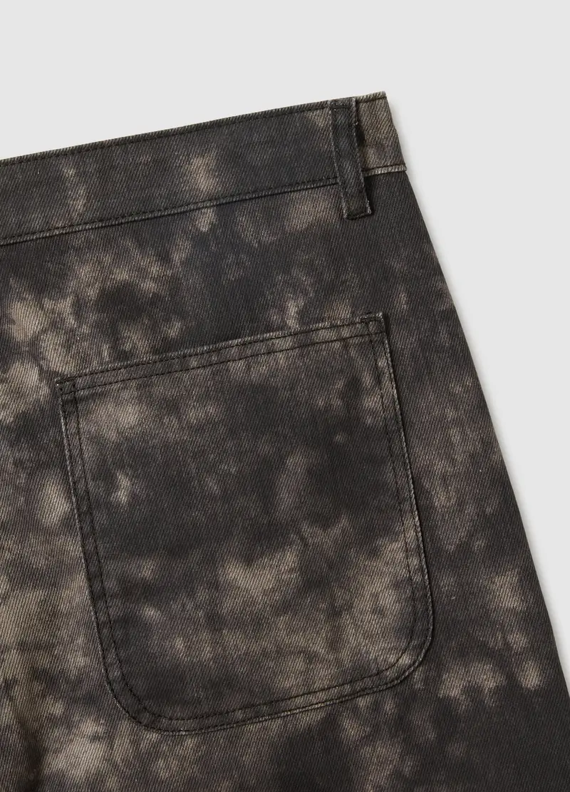 Pantaloni Baggy In Puro Cotone Multicolor Tie Dye, Uomo, Multicolor miniatura 2