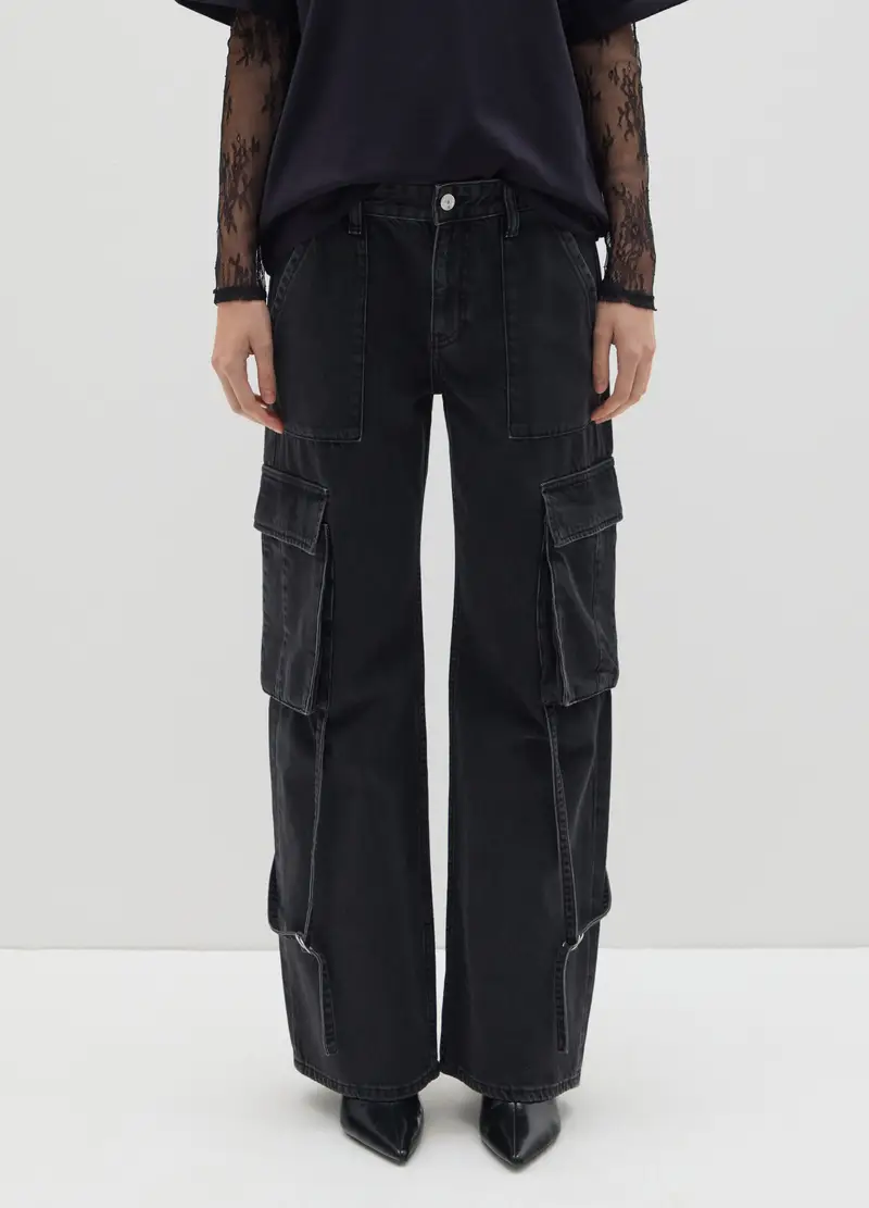 B.ANGEL Pantaloni cargo Donna Nero 4328952 miniatura 2