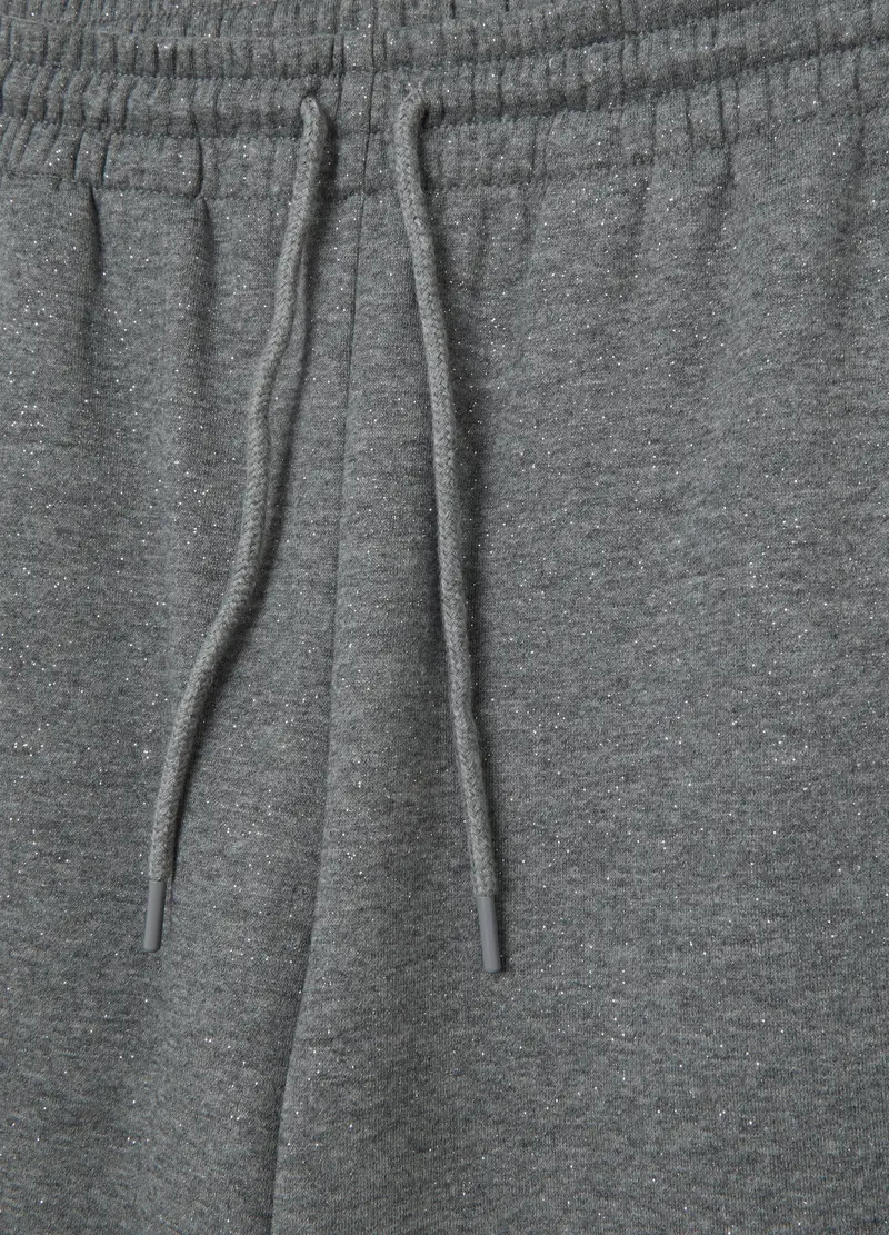 Pantaloni Grigi In Misto Cotone E Poliestere, Donna, Grigio miniatura 2