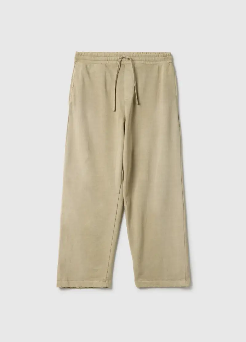 B.angel Pantaloni beige Oversize Fit Uomo in Misto Cotone