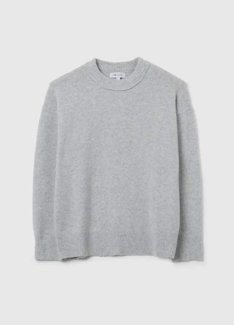 Pullover Grigio Oversize, Donna, Grigio