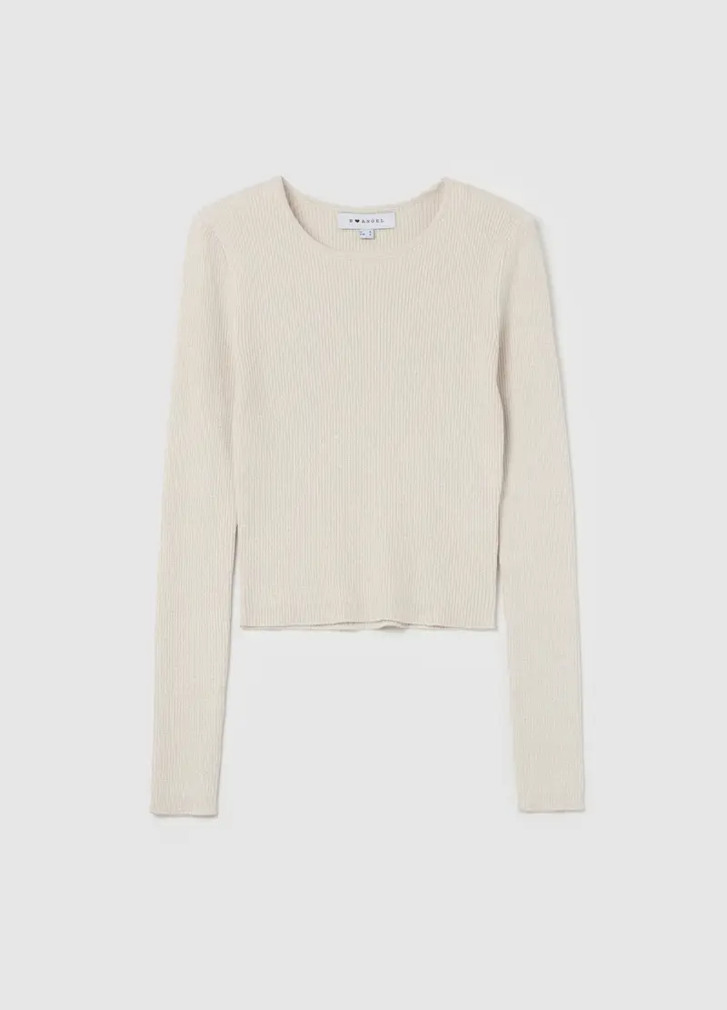 Pullover In Lurex, Donna, Beige