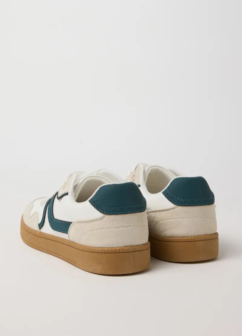 Sneakers In Vera Pelle Multicolor Regular Fit, Donna, Multicolor miniatura 2