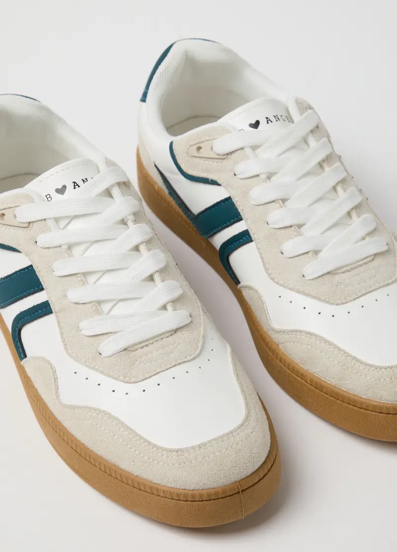 Sneakers In Vera Pelle Multicolor Regular Fit, Donna, Multicolor miniatura 3