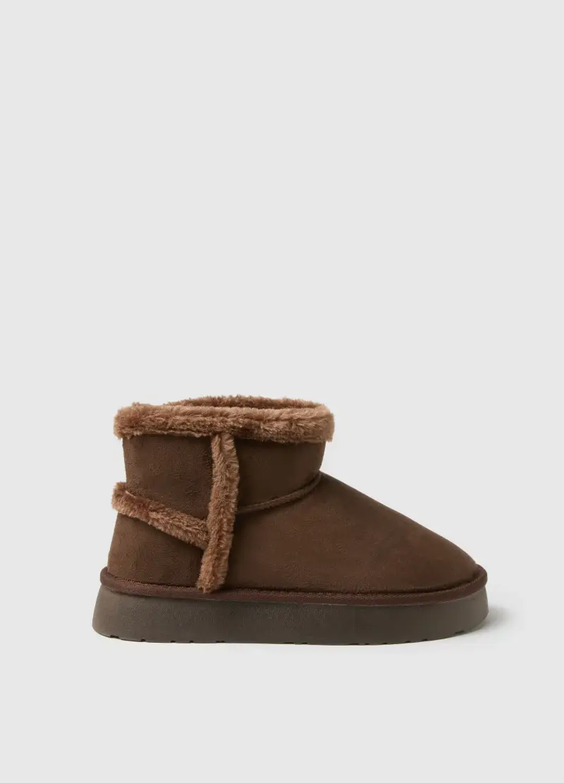 Stivaletti Marroni Con Fodera Interna, Donna, Marrone