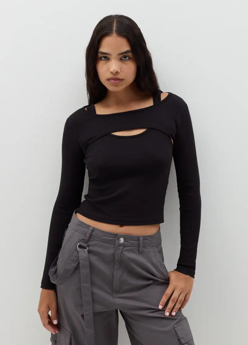 B.ANGEL T-shirt Donna Nero 4306806 miniatura 2