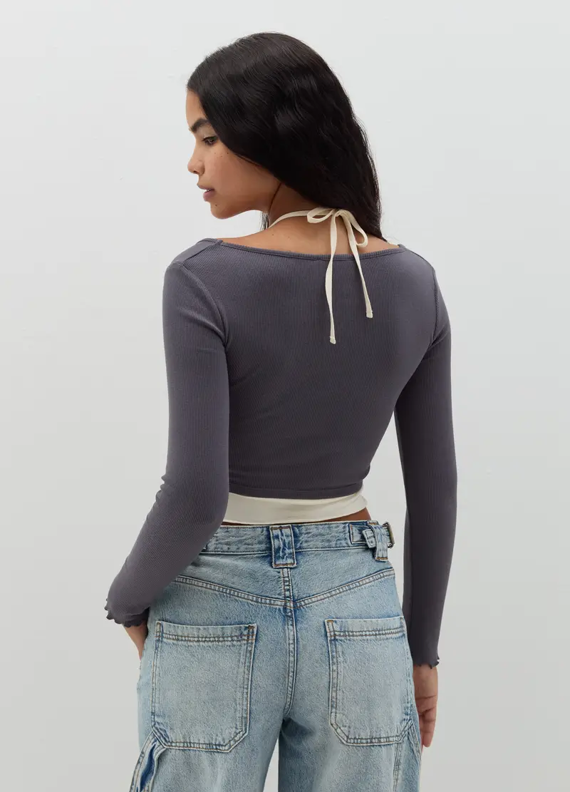 B.ANGEL T-shirt Donna Grigio 4152590 miniatura 3