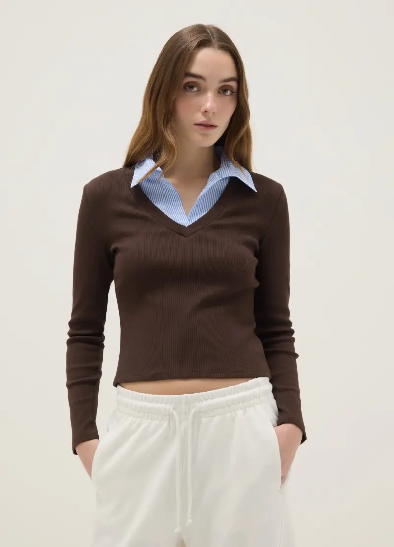 B.ANGEL T-shirt Donna Marrone 4123161 miniatura 2