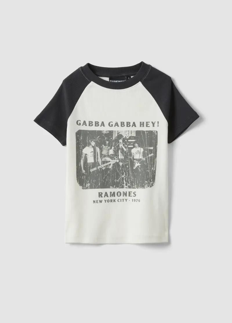 T-shirt In Cotone Elasticizzato Multicolor Fitted, Donna, Multicolor