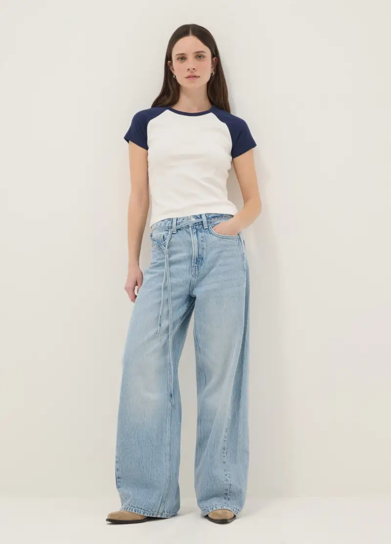 T-shirt In Puro Cotone Multicolor Regular Fit, Donna, Multicolor miniatura 2