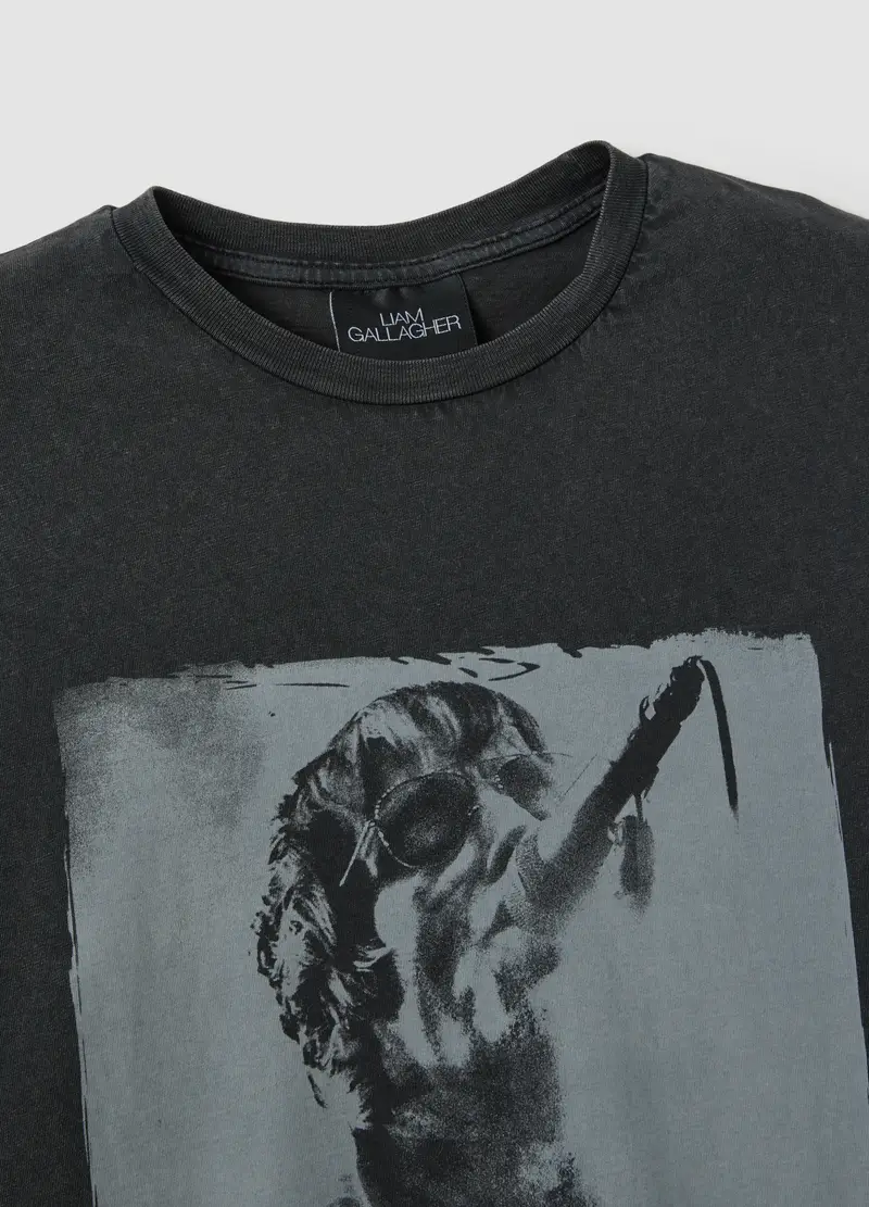 T-shirt In Puro Cotone Nero Regular Oversize Fit, Donna, Nero miniatura 3