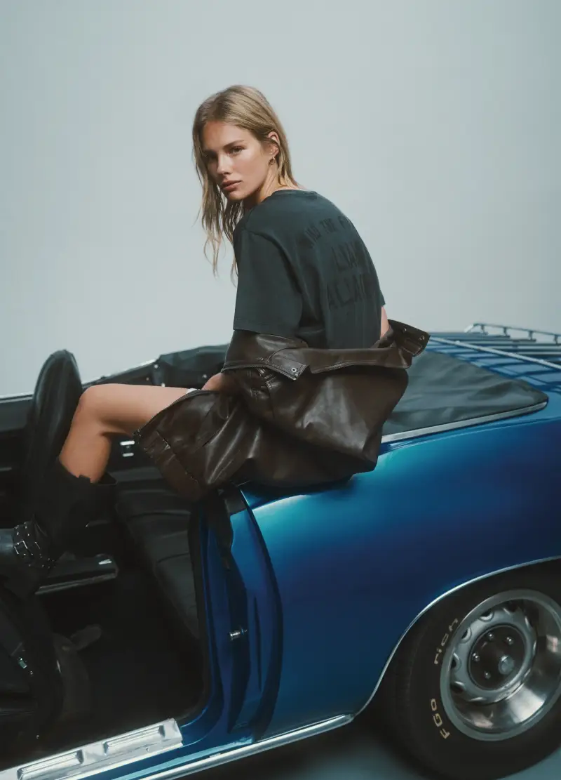 T-shirt In Puro Cotone Nero Regular Oversize Fit, Donna, Nero