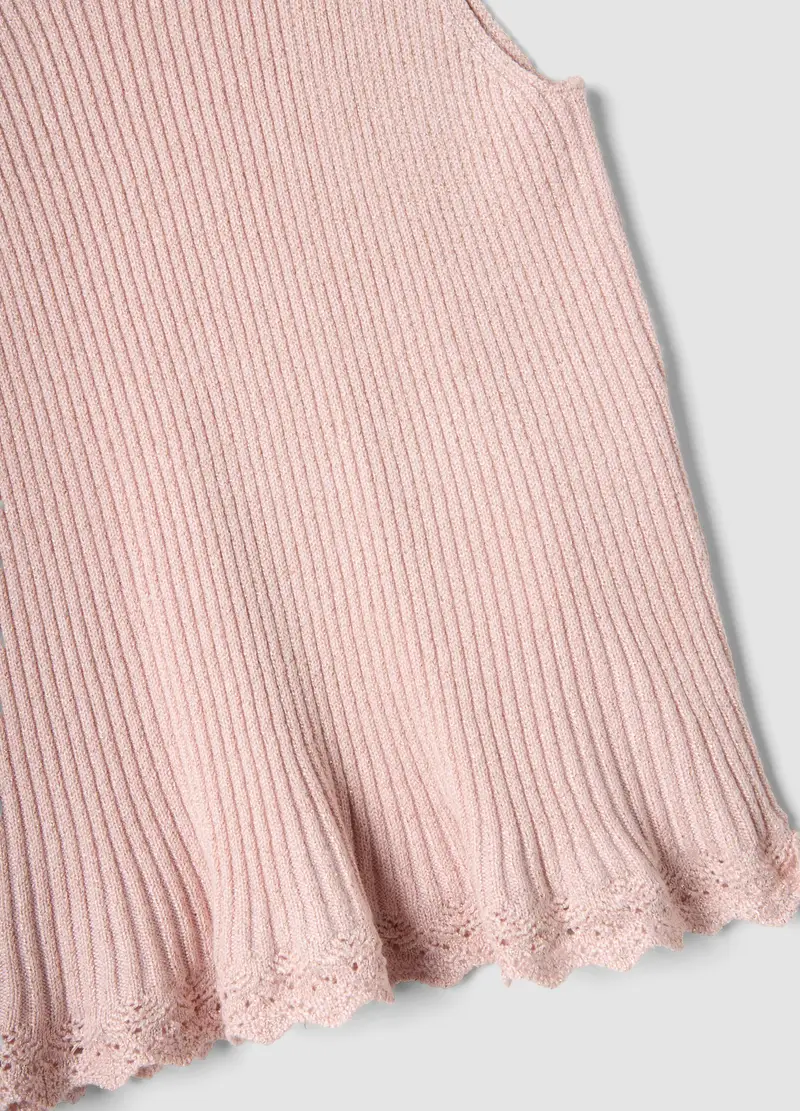 Top Fitted In Misto Viscosa Rosa, Donna, Rosa miniatura 2