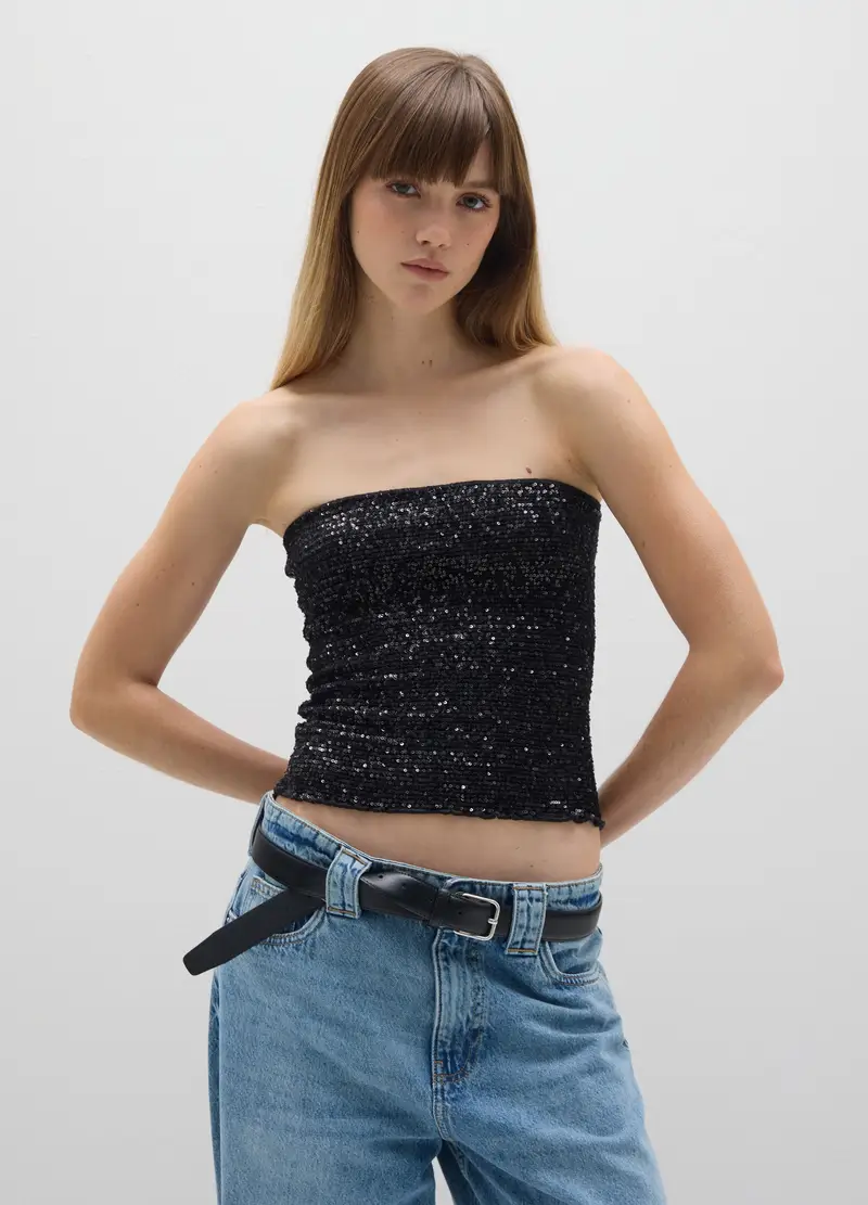 B.ANGEL Top Donna Nero 4153487 miniatura 3