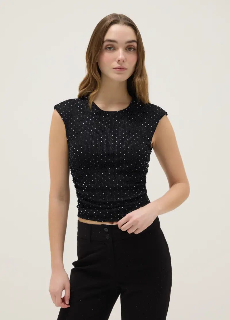 B.ANGEL Top Donna Nero 4329838 miniatura 3