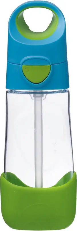 Bottle with Straw bottiglia con cannuccia Blue verde 450 ml